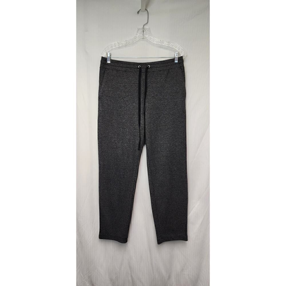 Loft Black Herringbone Pattern Pull-On Drawstring… - image 2